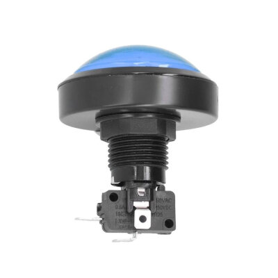 60mm 12V Bombeli Işıklı Oyun Makinesi Butonu - Mavi - 1