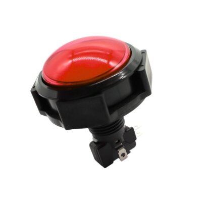 60mm 12V Domed Illuminated Gaming Machine Button - Red - 1