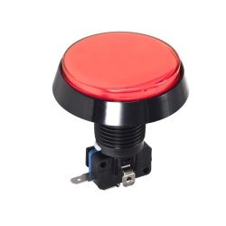 60mm 12V Illuminated Game Machine Button - Red