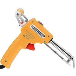 60W Bent Tip Yellow Gun Soldering Iron - Solder Wire Feed