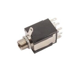 6.3mm Stereo Jack Female Chassis - Square Type