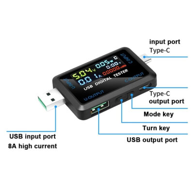 6527-Q Çok İşlevli USB Dijital Test Cihazı - Voltaj ve Akım Ölçer - 3