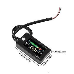 6839D DC 7-100V Waterproof Lithium/Lead-Acid Battery Capacity Indicator (Color Display) - Includes Mounting Bracket - 4