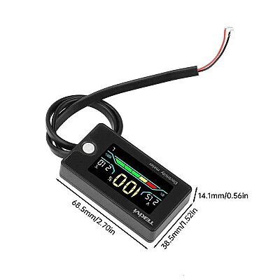 6839D DC 7-100V Waterproof Lithium/Lead-Acid Battery Capacity Indicator (Color Display) - Includes Mounting Bracket - 4