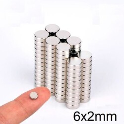 6X2mm Neodyum Güçlü Mıknatıs - Neodim Magnet