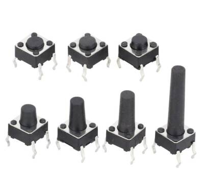 6x6x10mm 4 Pinli Push Buton - Tact Switch - 1