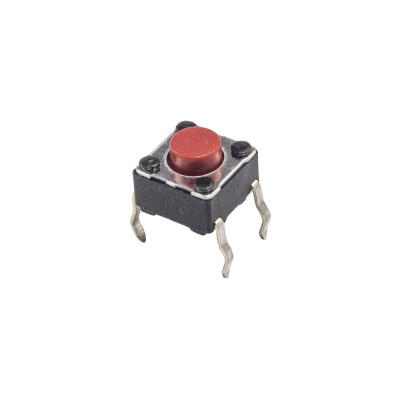 6x6x5mm 4 Pinli Kırmızı Push Buton - Tact Switch - 1