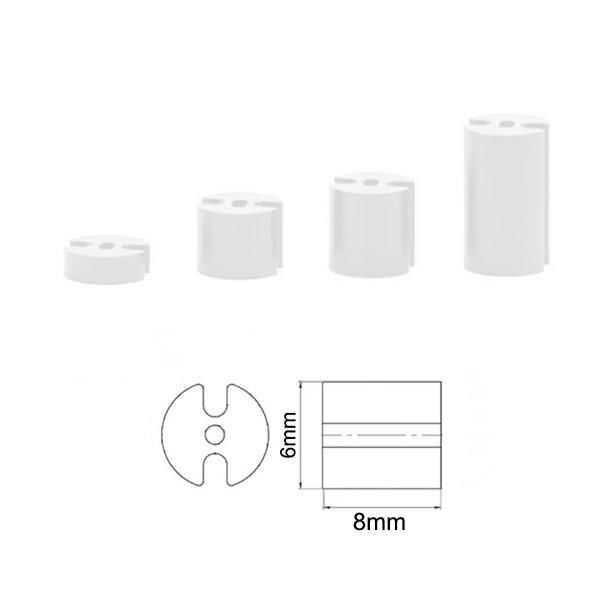 6x8mm 3 Pin Led Distans (Standoff) - Beyaz