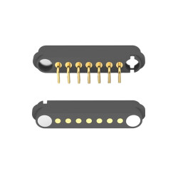7-Pin 2.54mm 90C Pogo Pin Magnetic Connector Set
