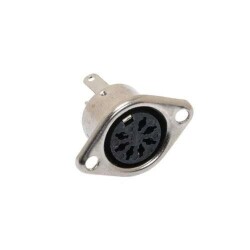 7 Pin Female DIN Connector - Flanged Panel Type