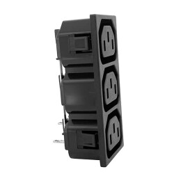 742W-3P 3-Way Female Power Socket 15A 250V - 2