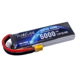 7.4V 2S 5000mAh 65C Lipo Battery