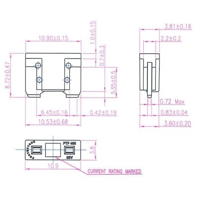7.5A Mini Alçak Profil Oto Sigorta - Bıçak Sigorta - 2