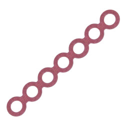 7S 18650 Battery Insulation Seal Red Perforated - 5 Pieces
