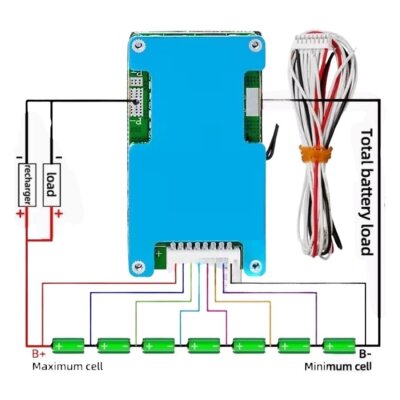 7S 24V 10A LiPo & Lion & 18650 BMS Battery Protector Balancing Circuit - 2