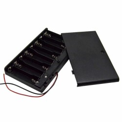 8 AA Battery Holders - With Cover and Key