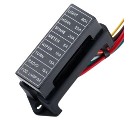 8 Channel Auto Blade Fuse Box - Wired