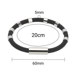 8 Halkalı Negatif İyon Antistatik Silikon Bileklik - 200mm - 4