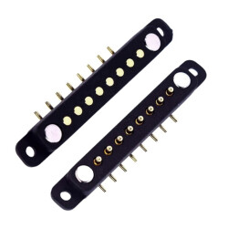 8-Pin 2.54mm 90C Pogo Pin Magnetic Connector Set - With Ear