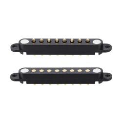 8-Pin 2.54mm Pogo Pin Magnetic Connector Set - With Ear