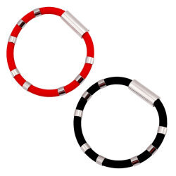 8 Ring Negative Ion Antistatic Silicone Bracelet - 180mm - 1
