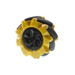 80mm Sarı Omni Mecanum Tekerlek - Sol