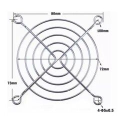 80x80mm Cooling Fan Grill - 2