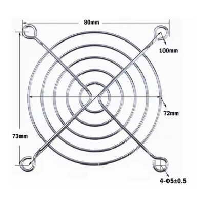 80x80mm Cooling Fan Grill - 2