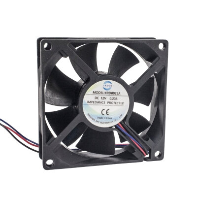 80x80x25mm 12V 0.2A Fan 3 Wires - XRD8025A - 1