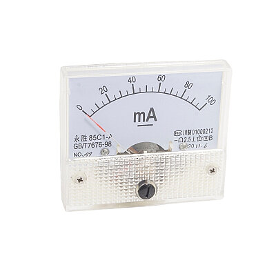 85C1 DC 0-100mA Analog Panel Type Ammeter - 1