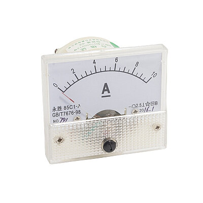 85C1 DC 0-10A Analog Panel Type Ammeter - 1