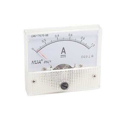 85C1 DC 0-1A Analog Panel Type Ammeter - 1