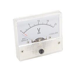 85C1 DC 0-20V Analog Panel Tip Voltmetre - 1