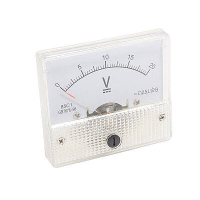 85C1 DC 0-20V Analog Panel Type Voltmeter - 1