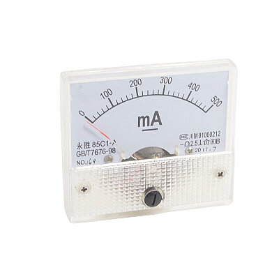 85C1 DC 0-500mA Analog Panel Type Ammeter - 1