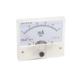 85C1 DC 0-50mA Analog Panel Tip Ampermetre - 1