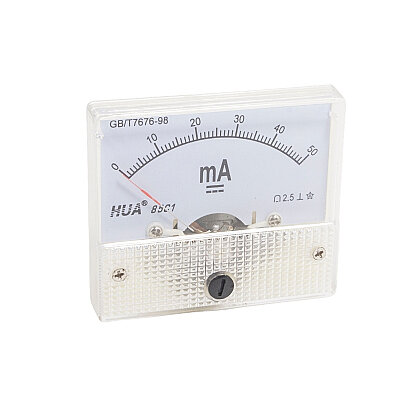 85C1 DC 0-50mA Analog Panel Tip Ampermetre - 1