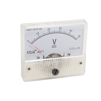 85C1 DC 0-50V Analog Panel Type Voltmeter - 1