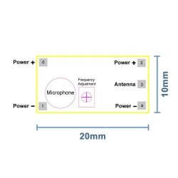 88-108MHz Mini Kablosuz FM Verici Modülü - 3