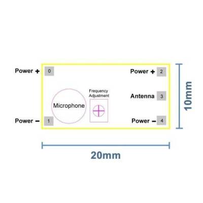 88-108MHz Mini Kablosuz FM Verici Modülü - 3