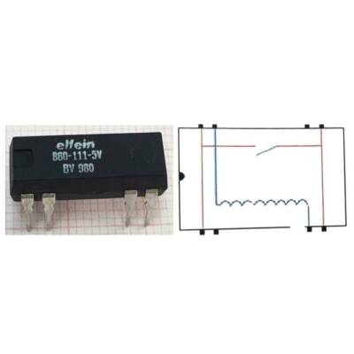 880-111 5V Reed Relay Single Contact N/O 5VDC 0.5A - 2
