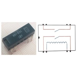 881-231-12V Reed Röle Çift Kontak N/O 12VDC 0.5A - 2
