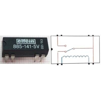 885-141-5V Reed Röle Tek Kontak C/O 5VDC 0.25A - 2