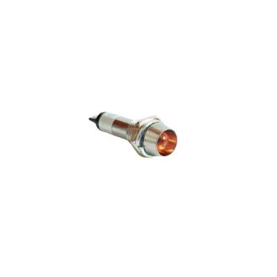 8mm 12V Metal Sinyal Lambası - Sarı - 1