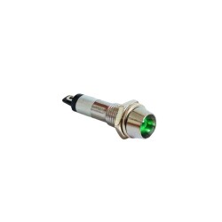 8mm 220V Metal Signal Lamp - Green