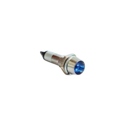 8mm 24V Metal Sinyal Lambası - Mavi - 1