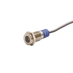 8mm 24v White Led Metal Wired Signal Lamp IP67 GQ8T-W