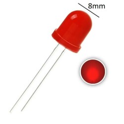 8mm Red LED - 10 Pieces