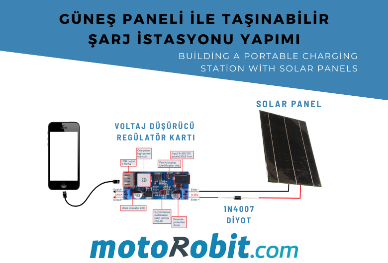 Güneş Paneli ile Taşınabilir Şarj İstasyonu Yapımı