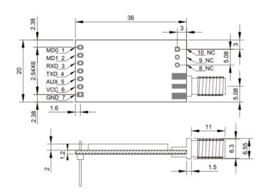 A39C-T900A22D1a 850~931MHz 5km Lora Transceiver Modülü - 2